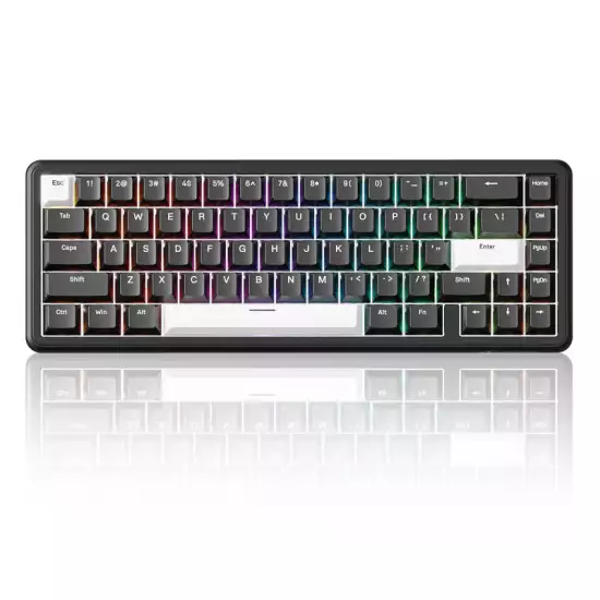 ATTACK SHARK X65 HE Magnetic Switch Rapid Trigger Keyboard 65% Wired Gaming Keyboard with 8000 Hz Polling Rate, 0.01mm RT Accuracy, PBT Keycaps, QMK Driver, RGB - Black ATTACK SHARK X65 HE Magnetic Switch Rapid Trigger Keyboard 65% Wired Gaming Keyboard with 8000 Hz Polling Rate, 0.01mm RT Accuracy, PBT Keycaps, QMK Driver, RGB - Black