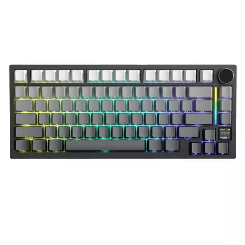 ATTACK SHARK X820Ultra Tri-mode Gasket Mechanical Keyboard 75% Gasket-mounted Bluetooth 5.1/2.4G Wireless & Type-C Wired Mechanical Keyboard - Black Gradient + Gift Switch