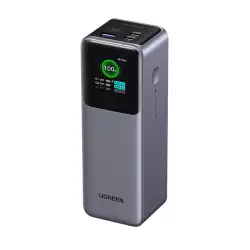 Ugreen Nexode Digital Wired Power Bank, 25000 mAh, 3 Port, Dual USB-C + USB-A, 200 Watt, Black - PB722 - P/N 35525B
