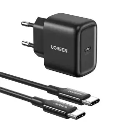 Ugreen Wall Charger with USB Cable , 25 Watt, Black- 50581 Ugreen Wall Charger with USB Cable , 25 Watt, Black- 50581