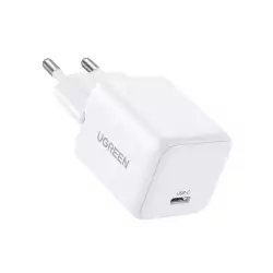 UGREEN Wall Charger X512 20W USB-C GaN Fast Charger – PD 3.0 & QC 4.0 (Model 55554) – White