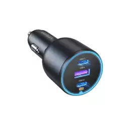 UGREEN EC705 130W 3-Port Fast Car Charger – 2x USB-C + 1x USB-A (Model 35025) – Space Grey