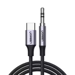 Ugreen cable USB C - mini jack 3.5mm 1m Gray (AV143) P/N 30633