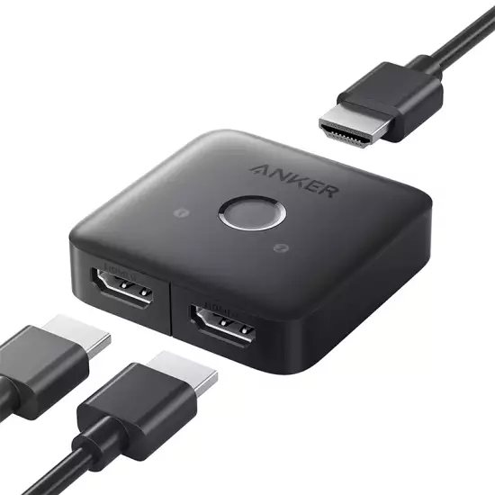 Anker HDMI Switch 2-in-1 – 4K HDMI Switch (Gray) | A83H10A1 Anker HDMI Switch 2-in-1 – 4K HDMI Switch (Gray) | A83H10A1