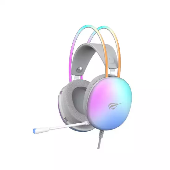 Havit H2037d GAME NOTE RGB Gaming Headphones - White