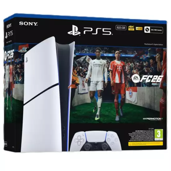 PlayStation 5 Console 825GB – Digital Edition – EA SPORTS FC 26 Bundle PlayStation 5 Console 825GB – Digital Edition – EA SPORTS FC 26 Bundle