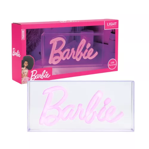 Paladone Barbie Logo LED Neon Pink Sign, Officially Licensed Barbie Merchandise and Room Decor