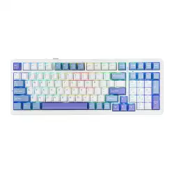 AULA F99 Gaming Mechanical Keyboard – Tri-Mode Wireless, Hot-Swap, RGB (Purple & White) AULA F99 Gaming Mechanical Keyboard – Tri-Mode Wireless, Hot-Swap, RGB (Purple & White)