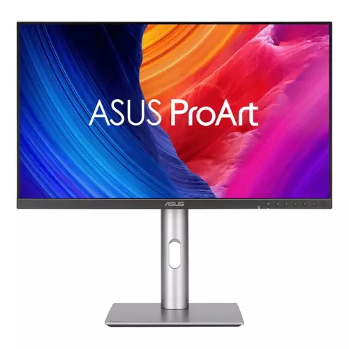 ASUS ProArt PA27JCV Monitor, 27" IPS Display, 5K Resolution, 60Hz Refresh Rate, 5ms (GtG) Response Time, LuxPixel Technology, Built-In KVM, 1073.7m Color Display, Black / Silver | PA27JCV