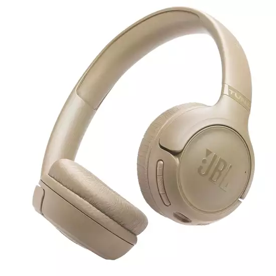 JBL Tune 530 BT Wireless On-Ear Headphones with JBL Pure Bass Sound, Bluetooth 6.0, Foldable Design and 76-Hour Battery Life, Google Fast Pair/Microsoft Swift Pair, Beige (Open Sealed)