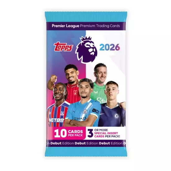 Topps Premier League Trading Cards 25/26 Season 10 card Booster Pack Topps Premier League Trading Cards 25/26 Season 10 card Booster Pack