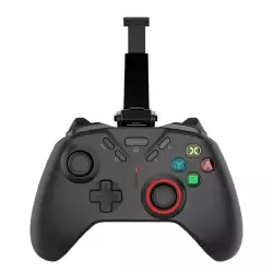 Redragon Forge G711 Wireless Gaming Controller, Multi-Platform, RGB, 4 Programmable Buttons, USB 2.4GHz, Bluetooth, USB Type-C, Six-Axis Gyroscope, Black