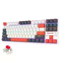 REDRAGON KUMARA RED SW Rainbow Wired Mechanical Gaming Keyboard K552WLR-R (White/Black/Red) REDRAGON KUMARA RED SW Rainbow Wired Mechanical Gaming Keyboard K552WLR-R (White/Black/Red)