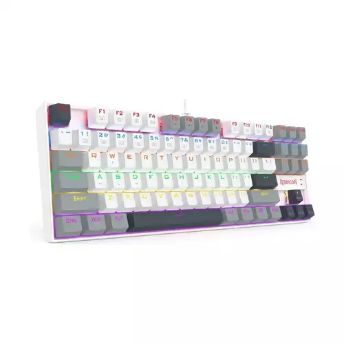 REDRAGON KUMARA RED SW Rainbow Wired Mechanical Gaming Keyboard K552WGL-R -White/Black/Grey