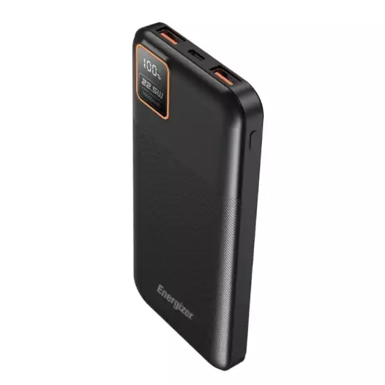Energizer Ultimate Power Bank UE10073P – 10,000mAh Capacity, 22.5W Fast Charging, PD 3.0 & Quick Charge Support, Dual USB Output, Portable & Compact Design