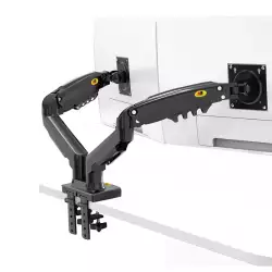 NB North Bayou F160 Dual Monitor Stand for 17-27 inch Arm Height Adjustable Gas Spring Full Motion Mount Support VESA 75/100mm (2-9kg) for Each Screen