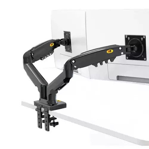 NB North Bayou F160 Dual Monitor Stand for 17-27 inch Arm Height Adjustable Gas Spring Full Motion Mount Support VESA 75/100mm (2-9kg) for Each Screen