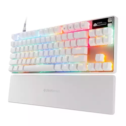 SteelSeries Apex Pro TKL Gen 3 OmniPoint 3.0 Wireless Mechanical Gaming Keyboard  White