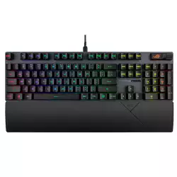 ASUS ROG Strix Scope II RX Wired Gaming Mechanical Keyboard, ROG RX Red Switch, Anti-Ghosting, N Key Rollover, Sound-Dampening Foam, English - Arabic Layout, Black | 90MP0350-BKCA00