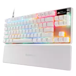 SteelSeries Apex Pro TKL Gen 3 OmniPoint 3.0 Switches Mechanical Wired Gaming Keyboard White 