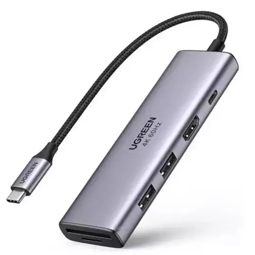 UGREEN USB-C 7-in-1 Multifunctional Adapter HDMI 2 USB-C 3.2 USB-A 3.2 SD/TF Card Reader 100W PD Hub Dock | 45521