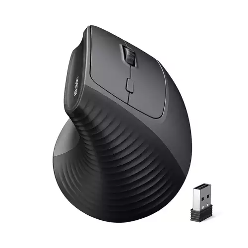 UGREEN Ergonomic Vertical Mouse, 57° Vertical Angle, Up to 4000 Adjustable DPI, 6 Buttons, Single Mode, Up to 10 Meters Transmission Range, 2.4GHz Optical Connectivity, Black | 55916