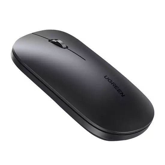 UGREEN MU001 Dual Mode 4000 DPI Ultra-Slim Portable Wireless Silent Mouse - Black| 25163