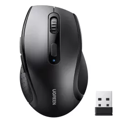 UGREEN M511 2.4G Wireless Mouse 1600 DPI 6 Button Nano Receiver 3 Adjustable DPI PC Laptop iMac MacBook Microsoft Pro Black | 45012