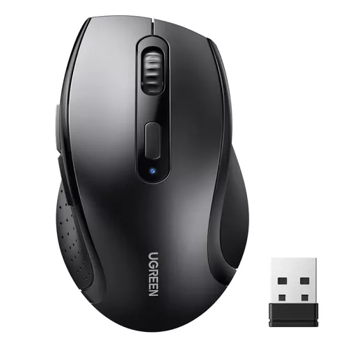 UGREEN M511 2.4G Wireless Mouse 1600 DPI 6 Button Nano Receiver 3 Adjustable DPI PC Laptop iMac MacBook Microsoft Pro Black | 45012