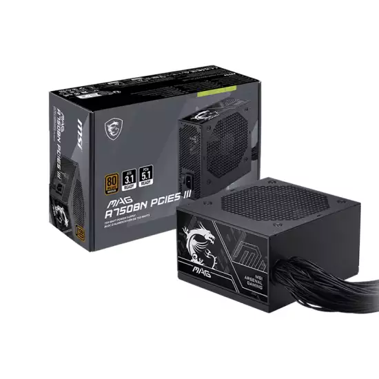 MSI MAG A750BN PCIE5 III 750W Power Supply