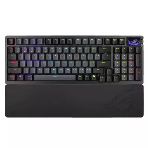 ASUS ROG Azoth 96 HE Gaming Keyboard, ROG HFX V2 Magnetic Switch, Tri-Mode Connectivity, ROG Hall Effect Technology, Up to 3.5mm Actuation Point, English-Arabic Layout, Black | 90MP040H-BKCA00