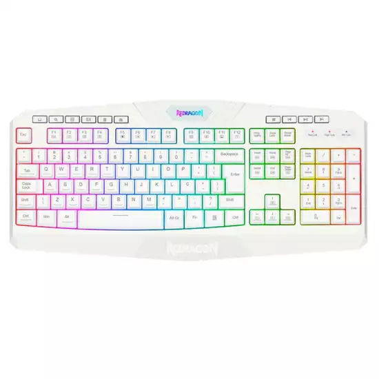 Redragon Harpe Pro K503W RGB Backlit Gaming Keyboard - White