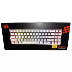 Redragon DEIMOS K599 – TKL 2.4G + Wired RGB Mechanical Gaming Keyboard (Red Switch) – White