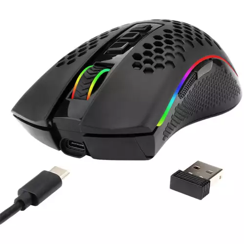 Redragon M808-KS Storm Pro Dual Mode RGB Gaming Mouse - Black | M808-KS