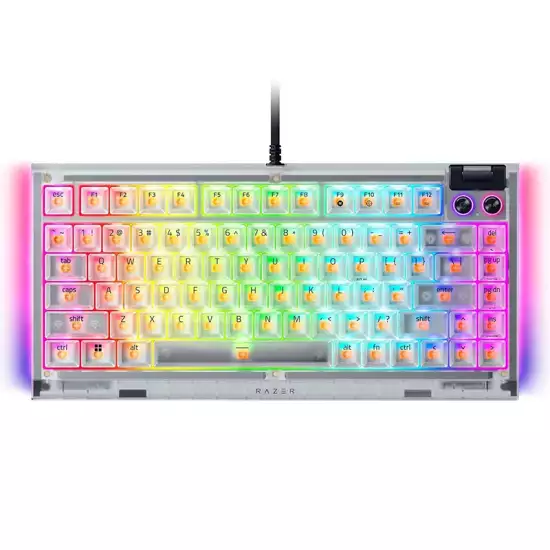 Razer BlackWidow V4 75% - Phantom White Edition - US Layout RZ03-05003500-R3M1 Razer BlackWidow V4 75% - Phantom White Edition - US Layout RZ03-05003500-R3M1