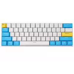 Redragon K530 Pro Draconic 60% Bluetooth/Wired/2.4GHz Wireless Mechanical Keyboard, 61 Keys, Hot Swappable RGB Gaming Keyboard with Clicky Blue Switch- White /Blue | K530W-RGB-PRO BULLETR Redragon K530 Pro Draconic 60% Bluetooth/Wired/2.4GHz Wireless Mechanical Keyboard, 61 Keys, Hot Swappable RGB Gaming Keyboard with Clicky Blue Switch- White /Blue | K530W-RGB-PRO BULLETR