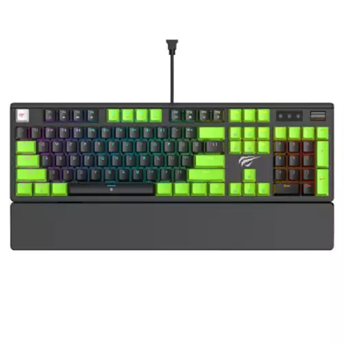 Havit Gamenote KB926L Wired Black & Green (Jiuzi Blue Switch) RGB Backlit Mechanical Gaming Keyboard