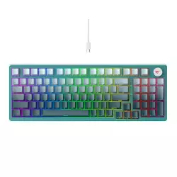 Havit KB899L 97 Keys Rainbow LED Backlit Green Mechanical RED SWITCH | KB899L Havit KB899L 97 Keys Rainbow LED Backlit Green Mechanical RED SWITCH | KB899L