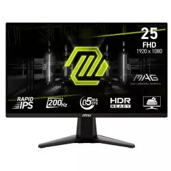MSI MAG 255F E20 Gaming Monitor, 25" Rapid IPS Display, FHD Resolution, 200Hz Refresh Rate, 0.5ms (GtG) Response Time, AMD FreeSync Premium Technology, Black | 9S6-3BC21M-051