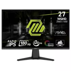 MSI MAG 275QF Gaming Monitor, 27" WQHD Rapid IPS Display, 180Hz Refresh Rate, 0.5ms (GtG) Response Time, AdaptiveSync Technology, 1.07b Display Colors, Black | MAG 275QF MSI MAG 275QF Gaming Monitor, 27" WQHD Rapid IPS Display, 180Hz Refresh Rate, 0.5ms (GtG) Response Time, AdaptiveSync Technology, 1.07b Display Colors, Black | MAG 275QF