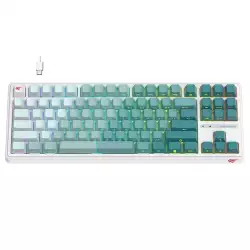 HAVIT KB901L MECHANICAL KEYBOARD RED SWITCH RGB White And Green | KB901L HAVIT KB901L MECHANICAL KEYBOARD RED SWITCH RGB White And Green | KB901L