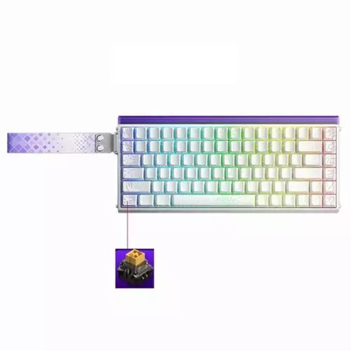 AULA HERO84 Magnetic Switch Mechanical Gaming Keyboard with RGB and 8K Polling Rate White contour lines
