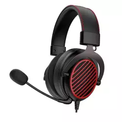 Redragon H540 7.1 Surround Sound Open-Back Wired Gaming Headset, 2dB Sensitivity, 64 Impedance, Ice Silk Ear Cushion, 53mm Speakers, for Windows, PlayStation, Xbox, Nintendo Switch, Black | H540