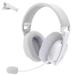 Redragon H888 LUCE Wireless / Bluetooth / Wired 3.5mm Gaming Headset – 7.1 Surround Sound - White | H888W