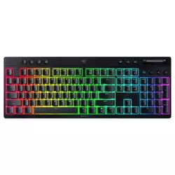 Razer BlackWidow V4 Low-Profile HyperSpeed Mechanical Gaming Keyboard, English Layout, 1000Hz Polling Rate, Chroma RGB Lighting, Razer Green Switch, Tri-Mode, Black | RZ03-05270100-R3M1