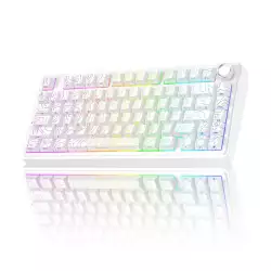 AULA F75 Wireless Mechanical Keyboard Switches RGB Backlit Gaming Keyboard Star Vector Switch White CONTOUR