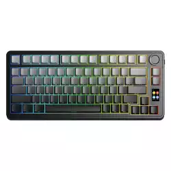 AULA S75 PRO Wireless Tri-Mode Gasket RGB Mechanical Keyboard - Gradient Grey Side-engraved Keycaps