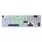 Aula F108 Pro Wireless Mechanical Keyboard – Light Blue  White  Black Purple Reaper Switch