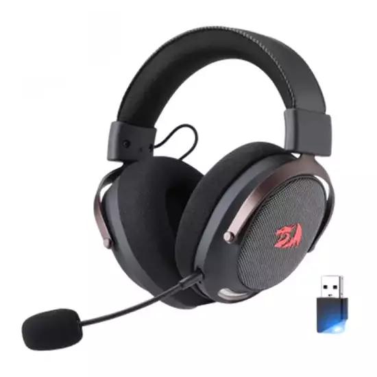 REDRAGON H858 Arrow Carbon 4-Mode Wireless,Bluetooth, Wired USB, AUX 3.5 Gaming Headset, 7.1 Surround Sound, 53 mm Drivers