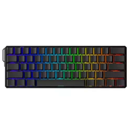 MonsGeek FUN60 Ultra TMR HE Magnetic Gaming Keyboard Wired – Shine Through PBT-SP Black